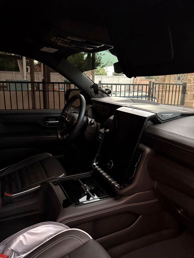 Deep cleaned GMC Yukon AT4 interior cockpit after an interior detail
